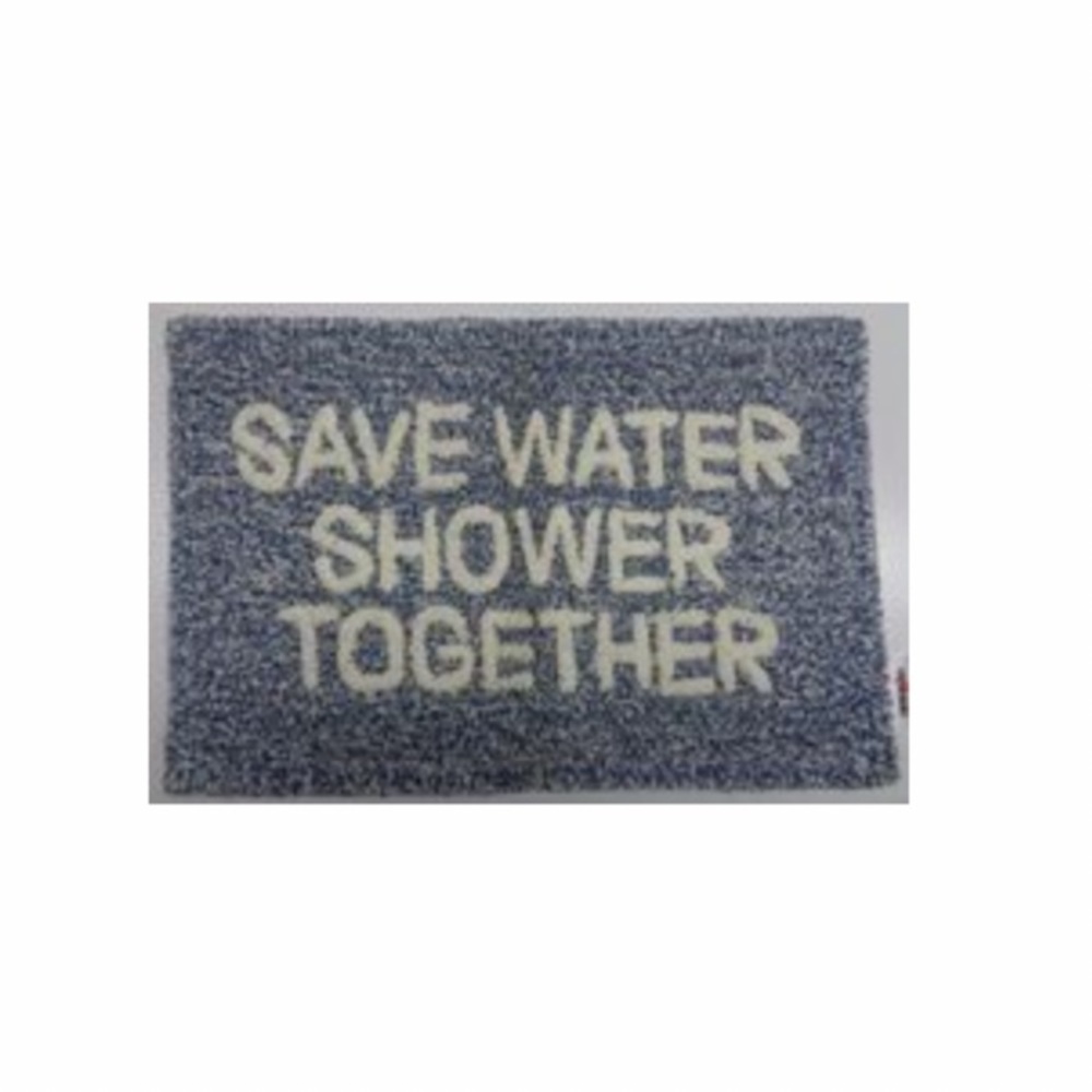 Save Water Shower Together Bathroom Mat